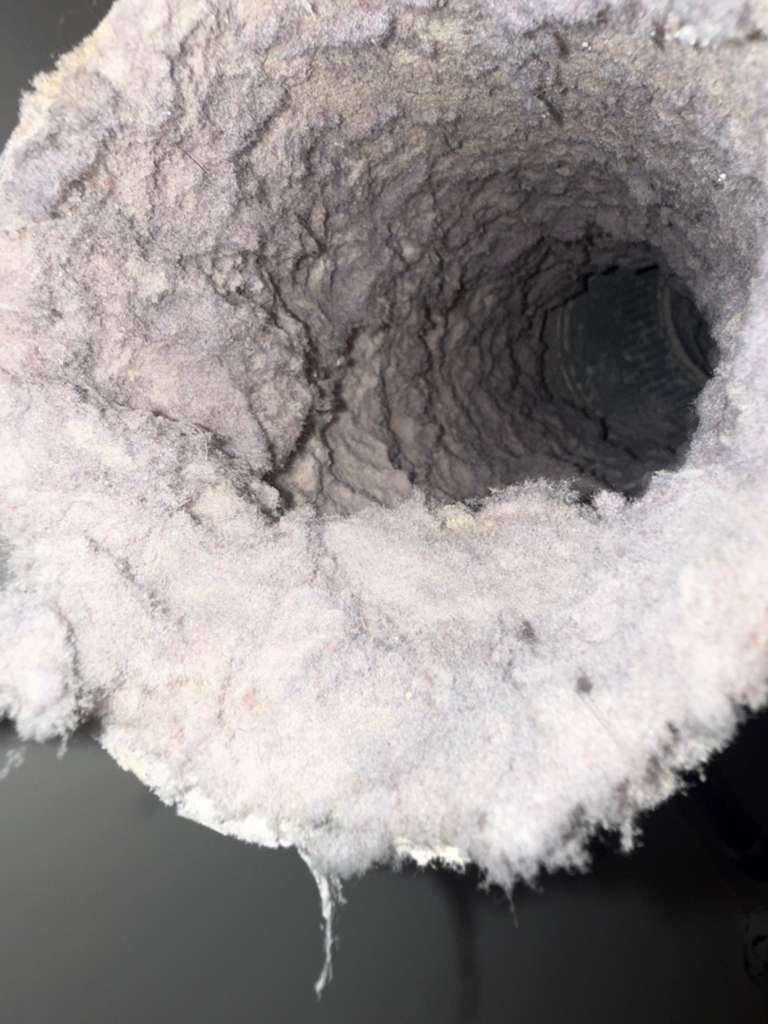 Air Duct Cleaning - Before - Safe Flow Chimney & Air