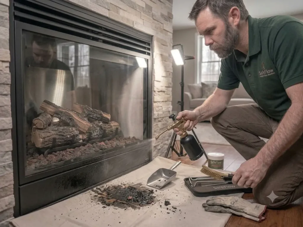 Soot and ash removal service in Maryland by SafeFlow Chimney & Air